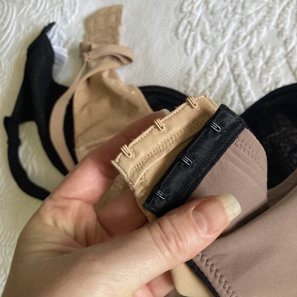 Wacoal Lot of 2 Bras 36G Bra 857303 Back Appeal Minimizer black & nude - Picture 14 of 15